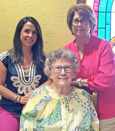 Three generations in a local family recently joined DAR’s Major James Kerr Chapter. From left, granddaughter Kristen Andreason, grandmother Mary Heard and mother Sue Tolbert. Courtesy Photo