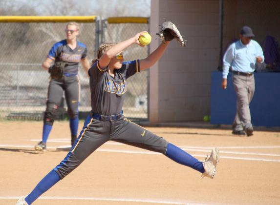Medina Pitcher Kytlin Peterson threw 74 strikes on 125 total pitches during the Lady Bobcats’ game against Mason on March 22. BULLETIN PHOTO/Chuck McCollough