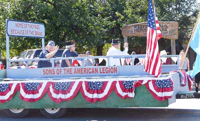 Sons of the American Legion make their way down Main Street during the Bandera Honors Veterans Parade last Saturday. Want more pictures? Head to our Facebook. BULLETIN PHOTO/Tracy Thayer