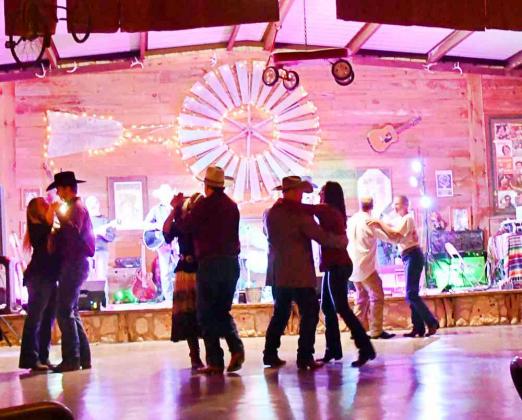 Dancers enjoy two stepping to the Ricky Adams Band at the Medina VFD Annual Wild Game Dinner last Saturday. BULLETIN PHOTO/Tracy Thayer
