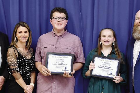 DISTRICT HONORS STAFF, STUDENTS OF MONTH