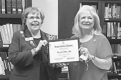 Ashby recognized for volunteer service