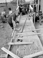 Volunteers construct ramp for Bandera resident