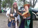 Captain Jack Sparrow and Winifred Sanderson strike a pose last Sunday during Nightmare on Maple Street’s bustling Halloween festivities. BULLETIN PHOTO/Chuck McCollough